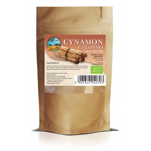 CYNAMON CEJLOŃSKI 100% ORGANIC - 60g [This is BIO®]